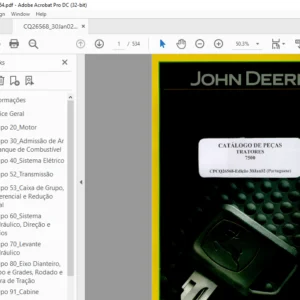 John Deere TRATORES 7500 CATÁLOGO DE PEÇAS - PDF DOWNLOAD (Portuguese)