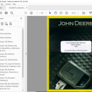 John Deere TRATORES 7500 CATALOGO DE PIEZAS - PDF DOWNLOAD (Spanish)