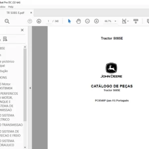 John Deere Tractor 5085E CATÁLOGO DE PEÇAS - PDF DOWNLOAD (Português)