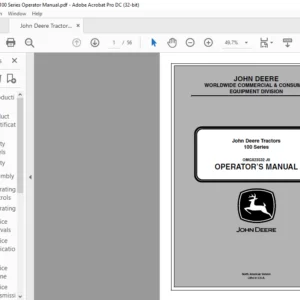 John Deere Tractors 100 Series Operator's Manual - PDF DOWNLOAD