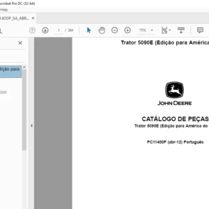 John Deere Trator 5090E CATÁLOGO DE PEÇAS - PDF DOWNLOAD (Português)