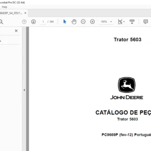 John Deere Trator 5603 CATÁLOGO DE PEÇAS - PDF DOWNLOAD (Português)