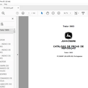 John Deere Trator 5603 CATÁLOGO DE PEÇAS DE REPOSIÇÃO - PDF DOWNLOAD (Portuguese)