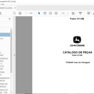 John Deere Trator 6110E CATÁLOGO DE PEÇAS - PDF DOWNLOAD (Português)