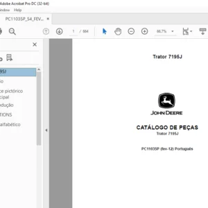 John Deere Trator 7195J CATÁLOGO DE PEÇAS - PDF DOWNLOAD (Português)
