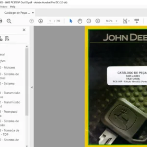 John Deere Tratores 6405 e 6605 CATÁLOGO DE PEÇAS - PDF DOWNLOAD (Português)