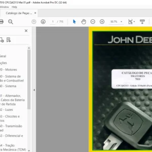 John Deere Tratores 7810 CATÁLOGO DE PEÇAS - PDF DOWNLOAD (Portuguese)