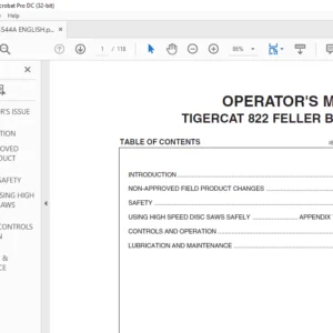 TIGERCAT 822 FELLER BUNCHER OPERATOR'S MANUAL - PDF DOWNLOAD