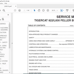 TIGERCAT 822 L830 FELLER BUNCHER SERVICE MANUAL - PDF DOWNLOAD