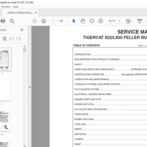 TIGERCAT 822 L830 FELLER BUNCHER SERVICE MANUAL - PDF DOWNLOAD