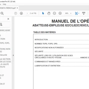 TIGERCAT 822C L822C 830C L830C ABATTEUSE-EMPILEUSE MANUEL DE L'OPÉRATEUR - PDF DOWNLOAD (French)