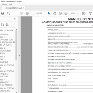 TIGERCAT 822C L822C 830C L830C ABATTEUSE-EMPILEUSE MANUEL D'ENTRETIEN - PDF DOWNLOAD (French)