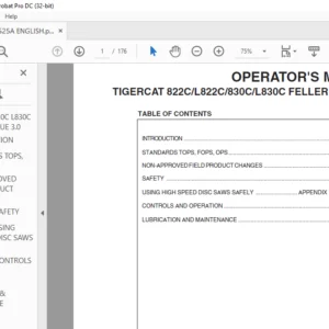 TIGERCAT 822C L822C 830C L830C FELLER BUNCHER OPERATOR'S MANUAL - PDF DOWNLOAD