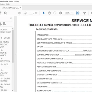 TIGERCAT 822C L822C 830C L830C FELLER BUNCHER SERVICE MANUAL - PDF DOWNLOAD