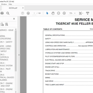 TIGERCAT 853E FELLER BUNCHER SERVICE MANUAL - PDF DOWNLOAD