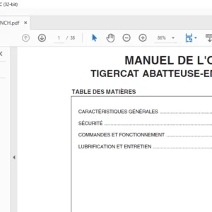 TIGERCAT ABATTEUSE-EMPILEUSE 845 MANUEL DE L'OPÉRATEUR - PDF DOWNLOAD (French)