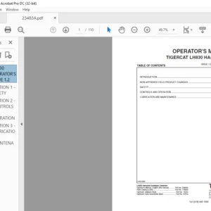 TIGERCAT LH830 HARVESTER OPERATOR'S MANUAL - PDF DOWNLOAD