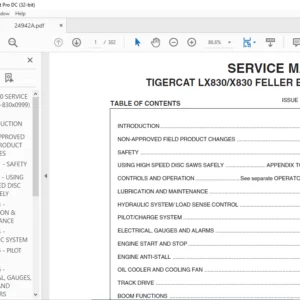 TIGERCAT LX830 X830 FELLER BUNCHER SERVICE MANUAL - PDF DOWNLOAD