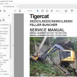 TIGERCAT X822C LX822C X830C LX830C FELLER BUNCHER SERVICE MANUAL - PDF DOWNLOAD