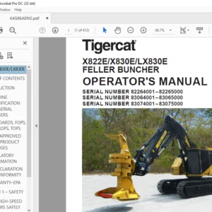 TIGERCAT X822E X830E LX830E FELLER BUNCHER OPERATOR'S MANUAL - PDF DOWNLOAD