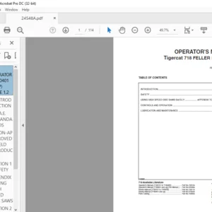 Tigercat 718 FELLER BUNCHER OPERATOR'S MANUAL - PDF DOWNLOAD