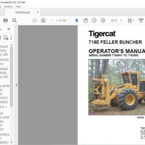 Tigercat 718E FELLER BUNCHER OPERATOR'S MANUAL - PDF DOWNLOAD