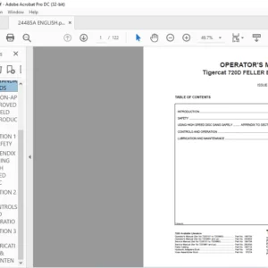 Tigercat 720D FELLER BUNCHER Operator's Manual - PDF DOWNLOAD