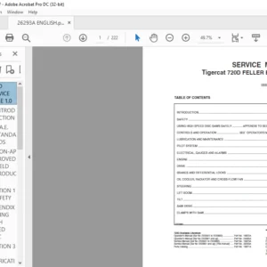 Tigercat 720D FELLER BUNCHER Service Manual - PDF DOWNLOAD