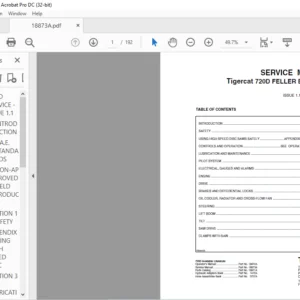 Tigercat 720D FELLER BUNCHER Service Manual - PDF DOWNLOAD