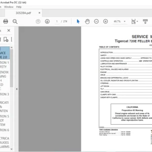 Tigercat 720E FELLER BUNCHER SERVICE MANUAL - PDF DOWNLOAD
