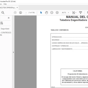 Tigercat 720E Taladora Engavilladora MANUAL DEL OPERADOR - PDF DOWNLOAD (Spanish)