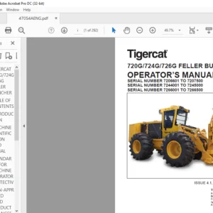 Tigercat 720G 724G 726G FELLER BUNCHER OPERATOR’S MANUAL - PDF DOWNLOAD