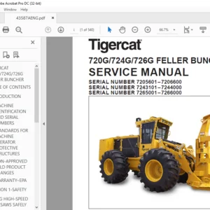 Tigercat 720G 724G 726G FELLER BUNCHER SERVICE MANUAL - PDF DOWNLOAD