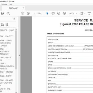 Tigercat 726B FELLER BUNCHER SERVICE MANUAL - PDF DOWNLOAD