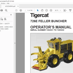 Tigercat 726E FELLER BUNCHER OPERATOR’S MANUAL - PDF DOWNLOAD