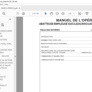Tigercat 822C L822C 830C L830C ABATTEUSE-EMPILEUSE MANUEL DE L'OPÉRATEUR - PDF DOWNLOAD (French)
