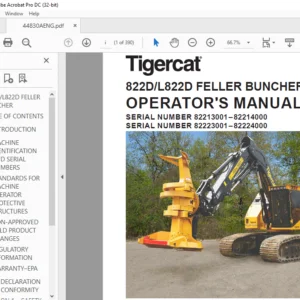 Tigercat 822D L822D FELLER BUNCHER OPERATOR'S MANUAL - PDF DOWNLOAD