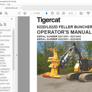 Tigercat 822D L822D FELLER BUNCHER OPERATOR'S MANUAL - PDF DOWNLOAD