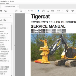 Tigercat 822D L822D FELLER BUNCHER SERVICE MANUAL - PDF DOWNLOAD