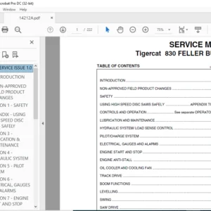 Tigercat 830 FELLER BUNCHER SERVICE MANUAL - PDF DOWNLOAD