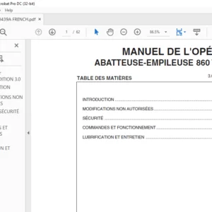 Tigercat 860 ABATTEUSE-EMPILEUSE MANUEL DE L'OPÉRATEUR - PDF DOWNLOAD (French)