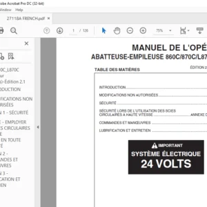 Tigercat 860C 870C L870C ABATTEUSE-EMPILEUSE MANUEL DE L'OPÉRATEUR - PDF DOWNLOAD (French)