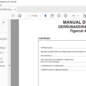 Tigercat 860C 870C L870C DERRUBADEIRA ENFEIXADEIRA MANUAL DE OPERAÇÃO - PDF DOWNLOAD (Portuguese)