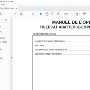 Tigercat ABATTEUSE-EMPILEUSE 845 MANUEL DE L'OPÉRATEUR - PDF DOWNLOAD (French)