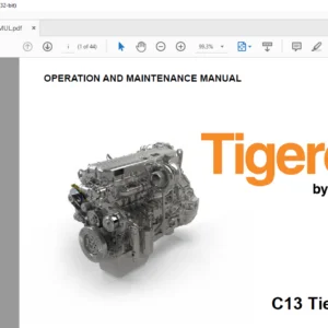 Tigercat C13 Tier 2 Engine OPERATION & MAINTENANCE MANUAL - PDF DOWNLOAD