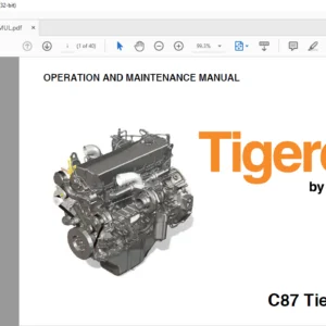 Tigercat C87 Tier 2 Engine Operation & Maintenance Manual - PDF DOWNLOAD