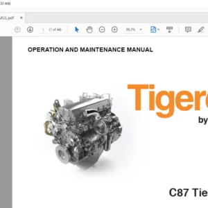 Tigercat C87 Tier 4i Engine Operation & Maintenance Manual - PDF DOWNLOAD