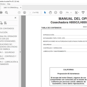 Tigercat Cosechadora H855C LH855C MANUAL DEL OPERADOR - PDF DOWNLOAD (Spanish)