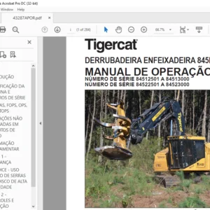 Tigercat DERRUBADEIRA ENFEIXADEIRA 845D L845D MANUAL DE OPERAÇÃO - PDF DOWNLOAD (Portuguese)