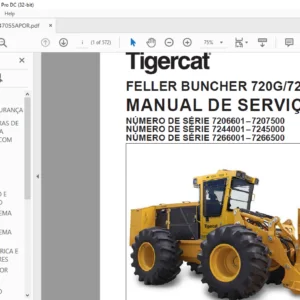 Tigercat FELLER BUNCHER 720G 724G 726G MANUAL DE SERVIÇO - PDF DOWNLOAD (Portuguese)